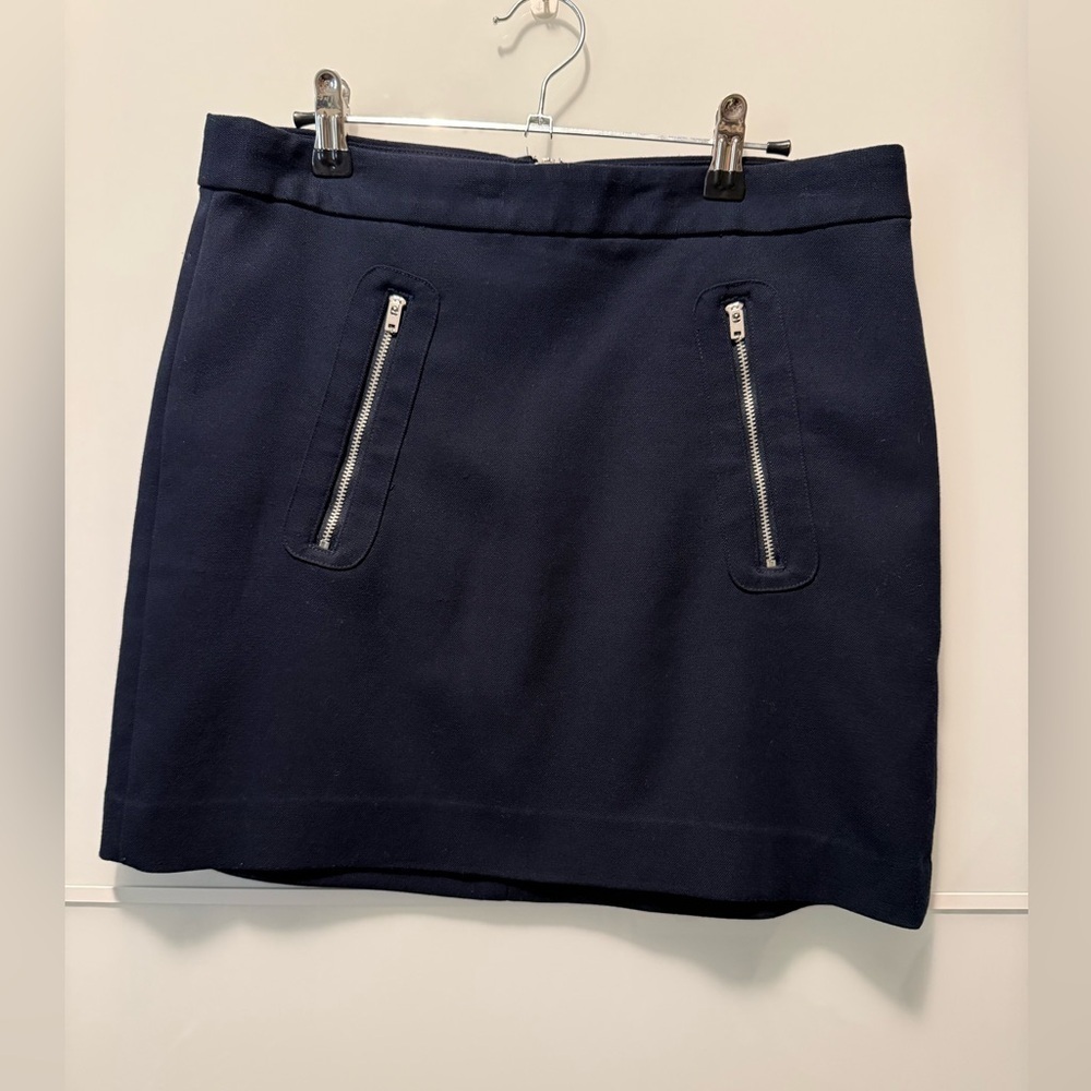 GAP Navy Mini Skirt with Zipper Pockets